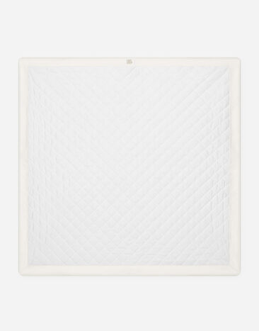 Dolce & Gabbana Quilted jacquard blanket with DG logo Multicolor LNJA88II7HQ
