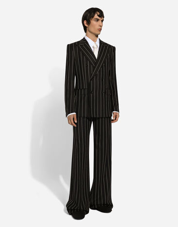 Dolce & Gabbana Double-breasted pinstripe Sicilia-fit jacket Multicolor G2QU4TFR204