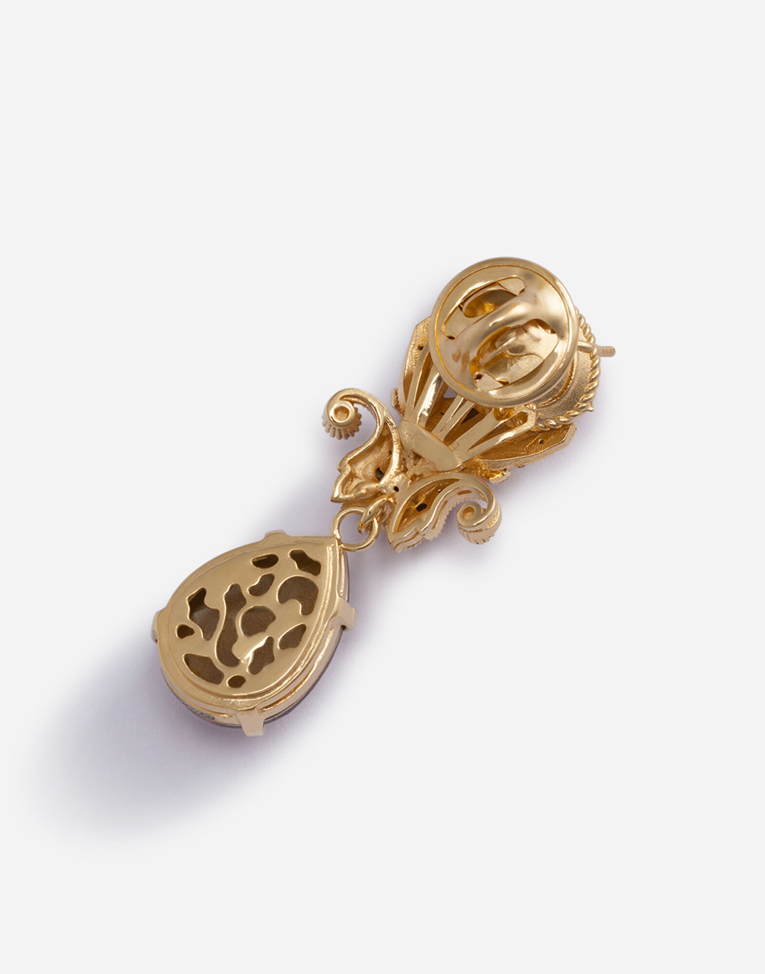 Brooch with rhinestone pendants