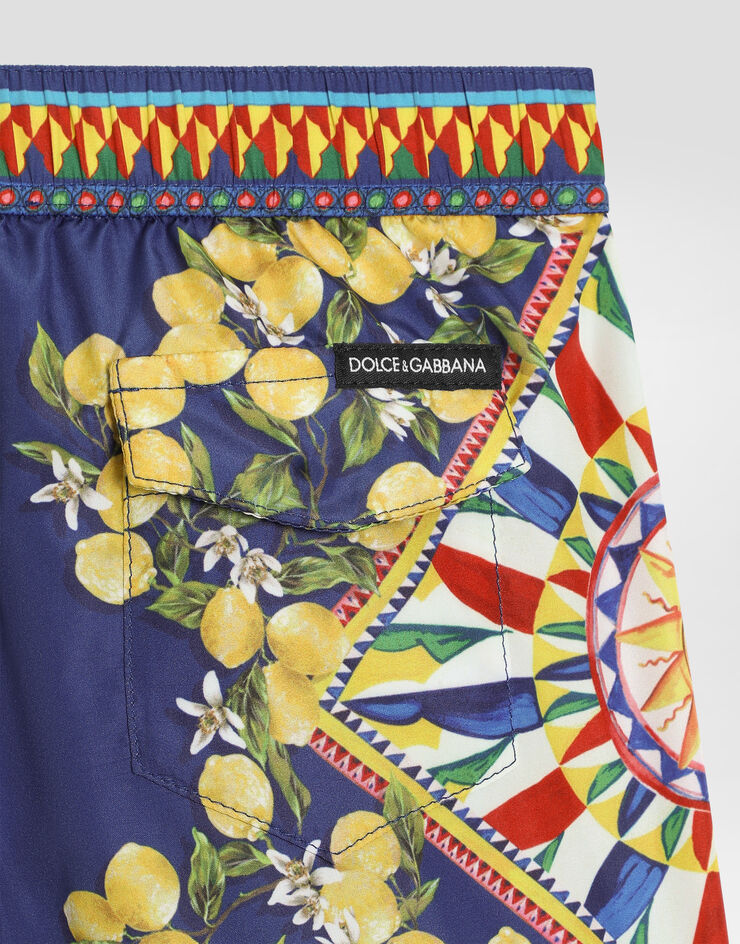 Dolce & Gabbana Carretto-print nylon swim boxer shorts Multicolor L1J850ON0I1