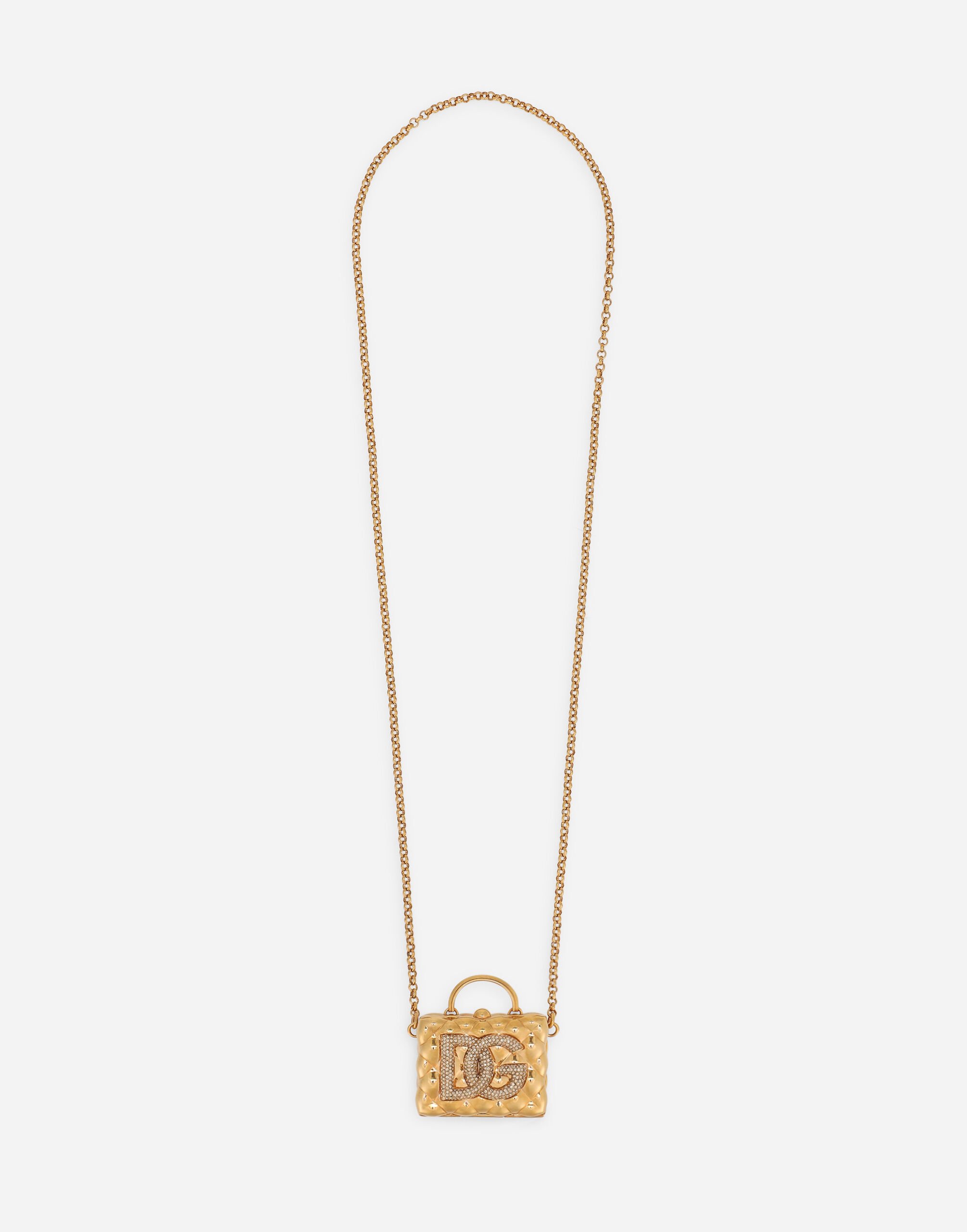 Dolce & Gabbana Vintage brass DG necklace Red BI3152A1037