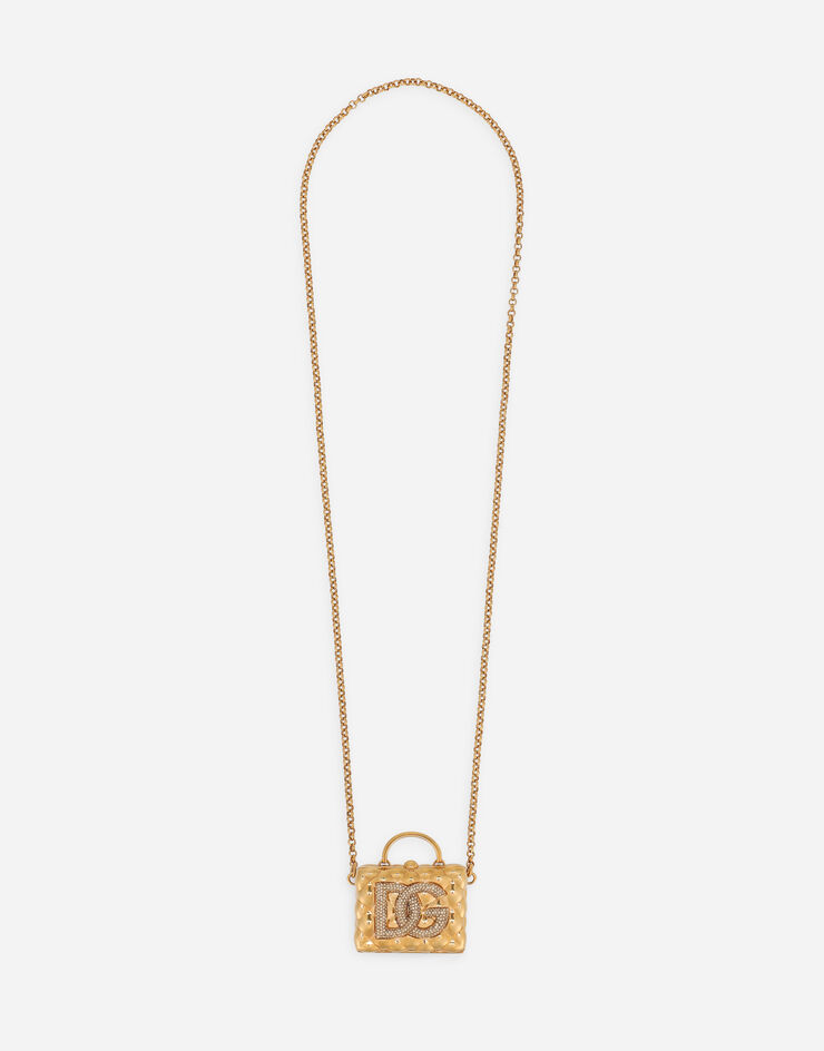 Dolce & Gabbana Collier DG en métal laiton vintage Doré BI3114AY092