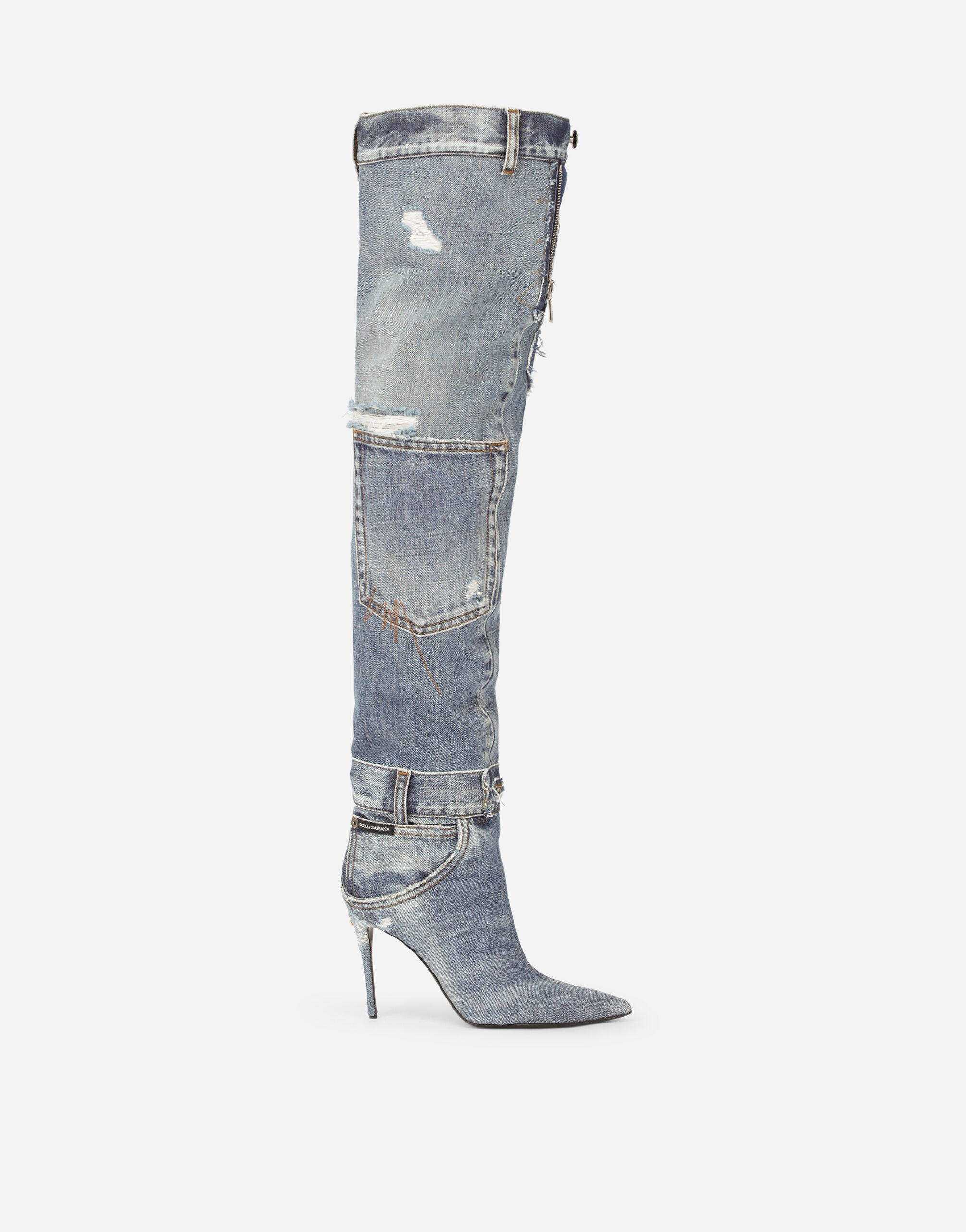 Dolce and gabbana knee high boots sale