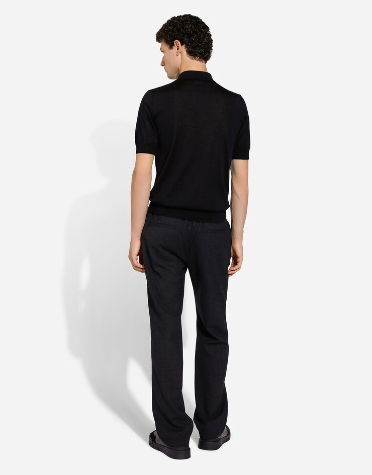 Dolce & Gabbana Polo de cachemira y seda Negro GXZ02TJFMEH