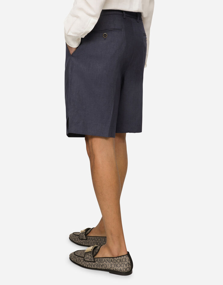 Dolce & Gabbana Linen shorts Blue GW0MATGG868