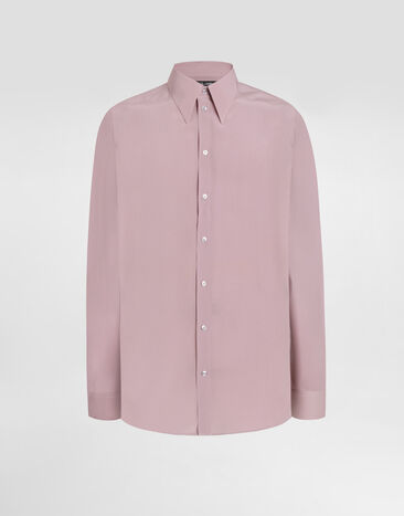 Dolce & Gabbana Silk crêpe de chine gold shirt Lilac G5NP9TFU1UQ