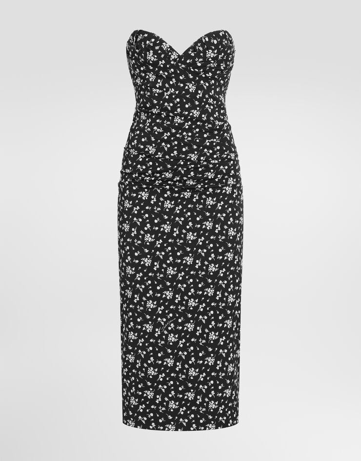 Dolce & Gabbana Floral-print charmeuse dress Dolce & Gabbana Floral-print charmeuse dress Multicolor F633DTFSAGU