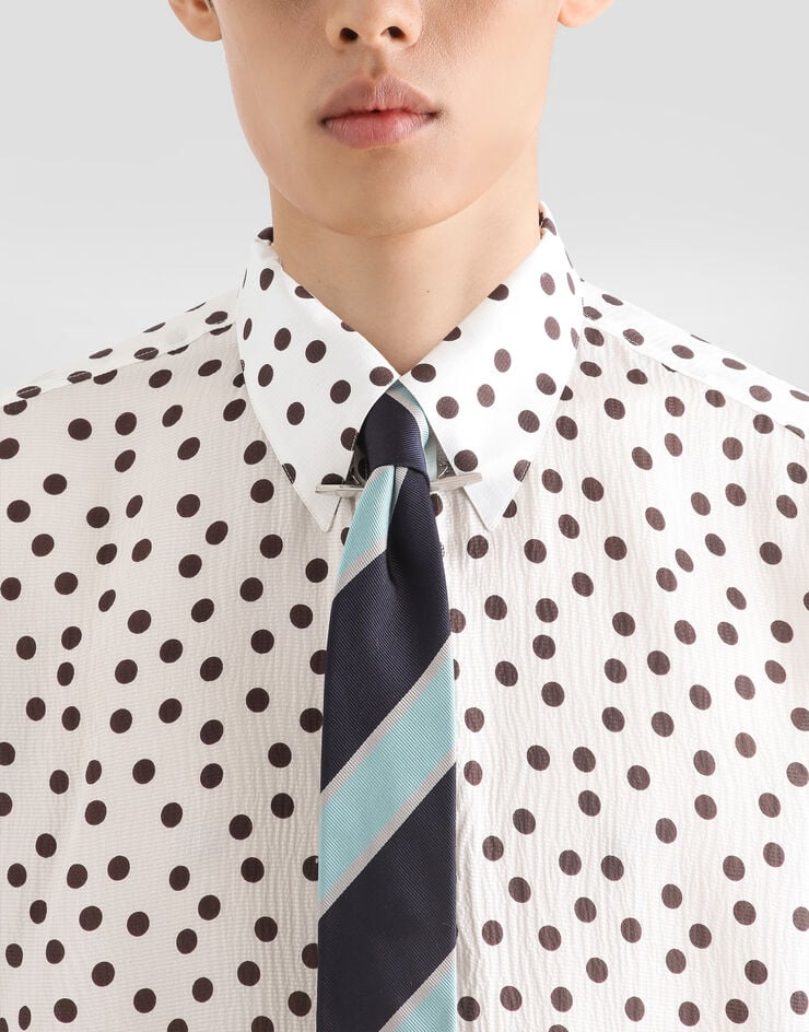 Dolce & Gabbana Collar pin with logo Silver WJR5S1W1111