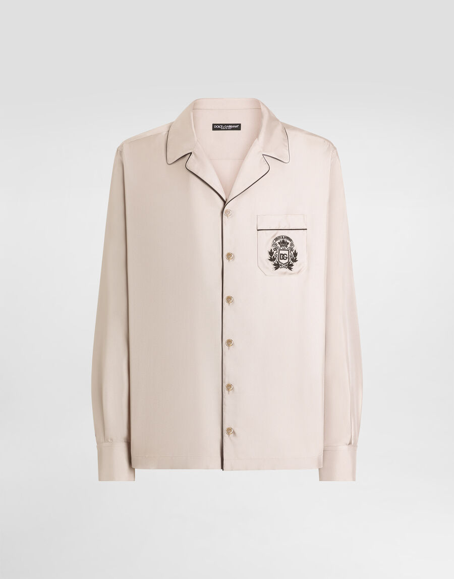 Silk shirt with embroidery