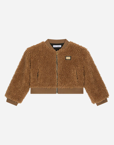 Dolce & Gabbana Padded faux shearling bomber jacket Purple L52E36FMTAC