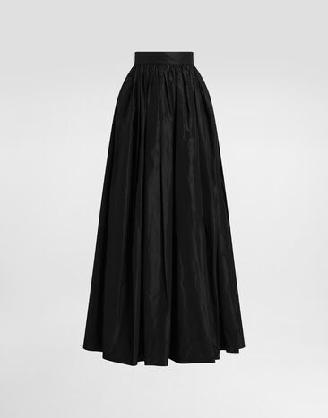 Dolce & Gabbana Falda plato larga de tafetán Negro F4CY4TFU1TH
