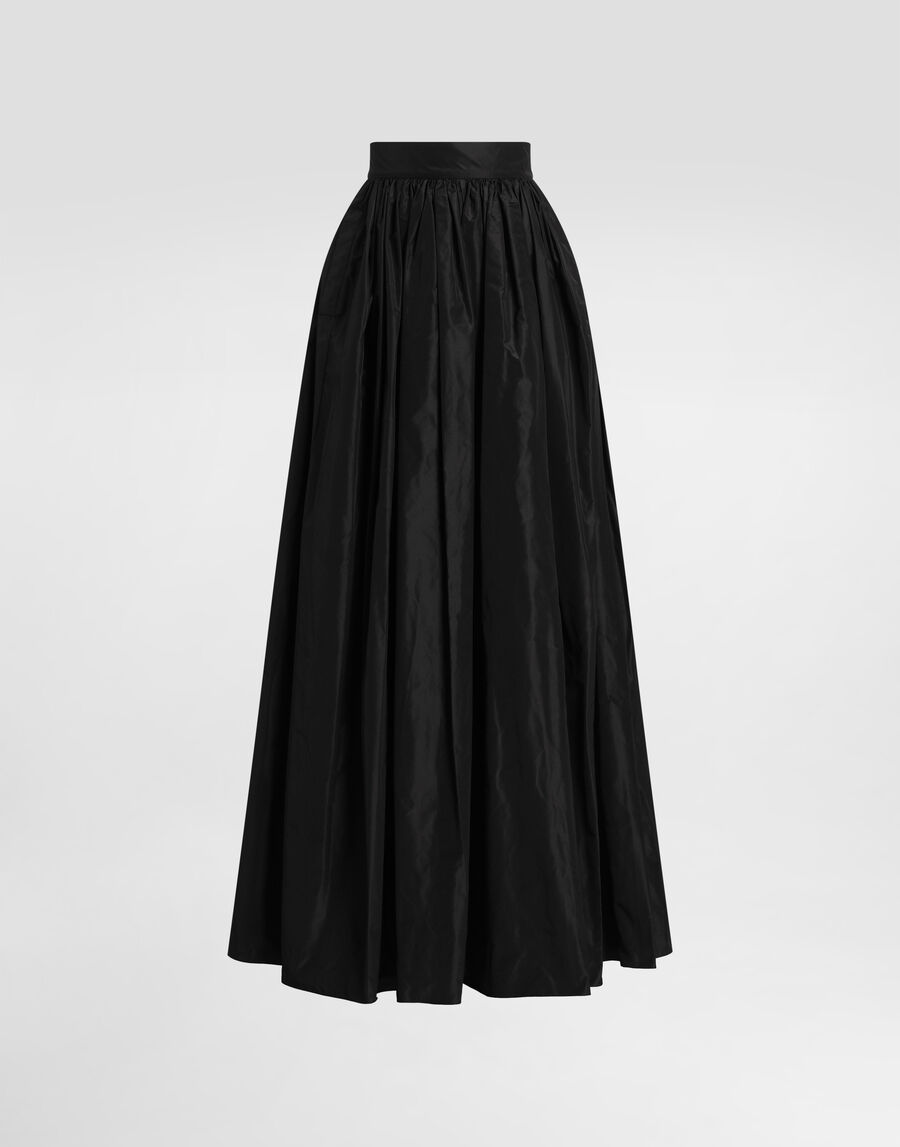 Long taffeta circle skirt