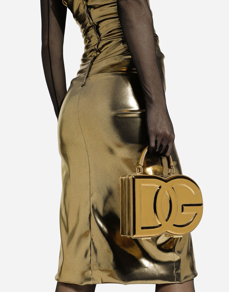 Dolce & Gabbana DG Logo ボックスハンドバッグ ゴールド BB7544AY828