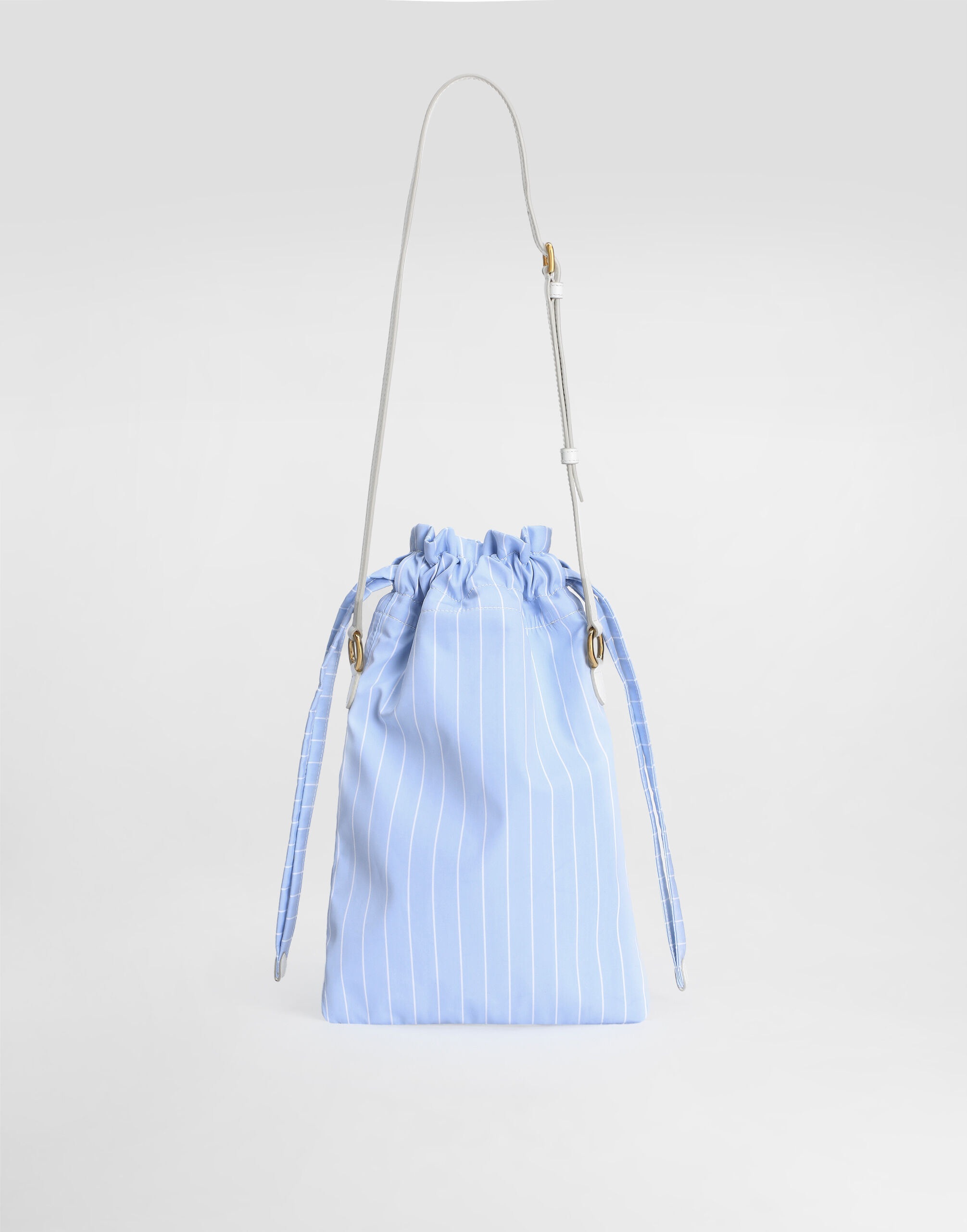 Essenza bag in striped poplin in Azure for Women | Dolce&Gabbana® US