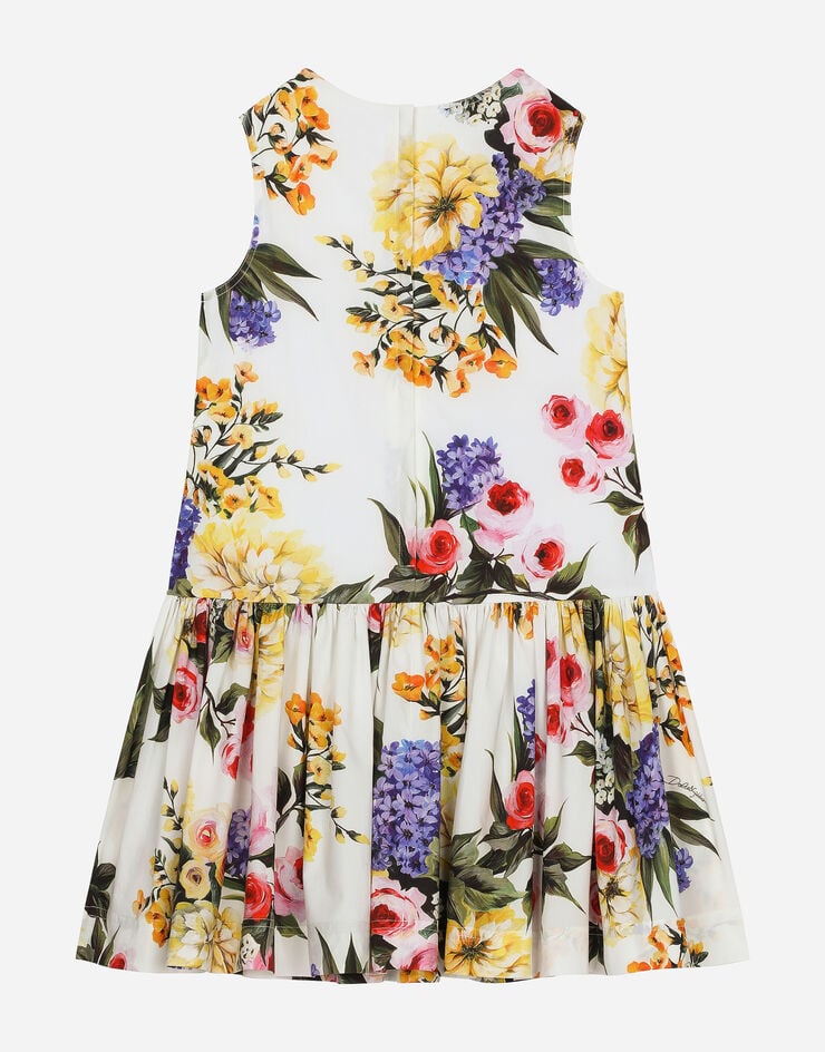 Dolce & Gabbana Kleid aus Popeline Garten-Print Drucken L53DH9HS5Q5