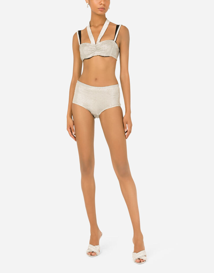 Dolce & Gabbana Crystal mesh bandeau top Crystal F753JZGDG96