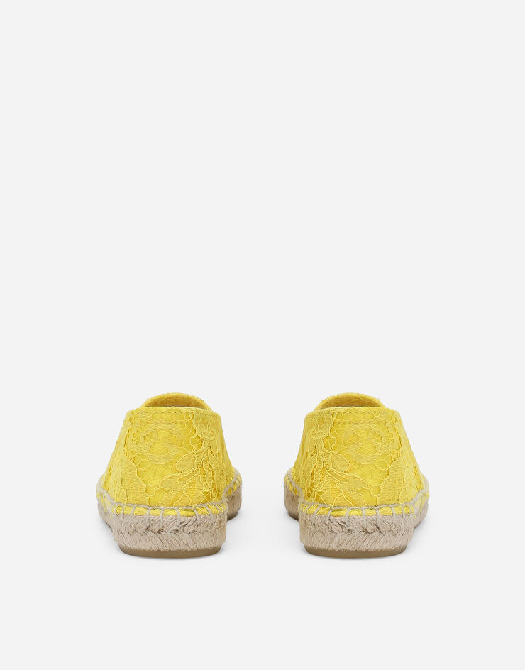 Dolce & Gabbana Эспадрильи из атласа и кружева желтый D00230AB011