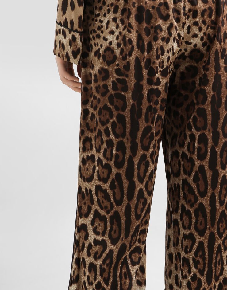 Dolce & Gabbana Leopard-print satin pajama pants Multicolor FTAMPTFSAXY