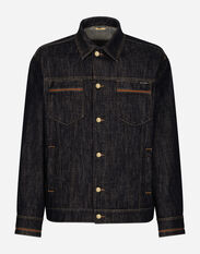 Dolce & Gabbana Denim jacket with leather inserts Black GVC4HTFUFMJ