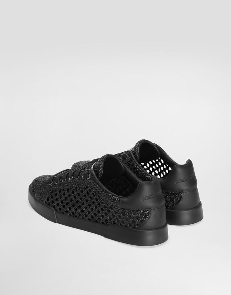 Dolce & Gabbana Sneaker Portofino aus geflochtenem Leder Dolce & Gabbana Sneaker Portofino aus geflochtenem Leder Black CS2350A0806
