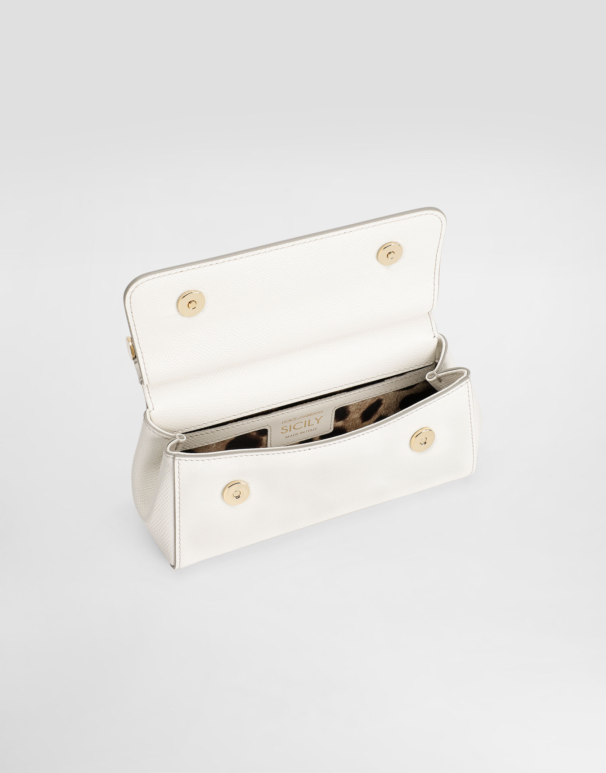 DOLCE & GABBANA☆シシリードーフィンレザーハンドバッグ☆White