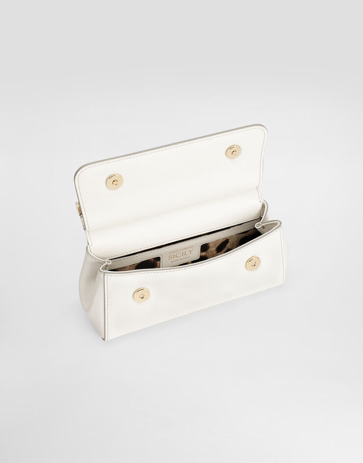 Dolce & Gabbana Henkeltasche Sicily klein Weiss BB7116A1001