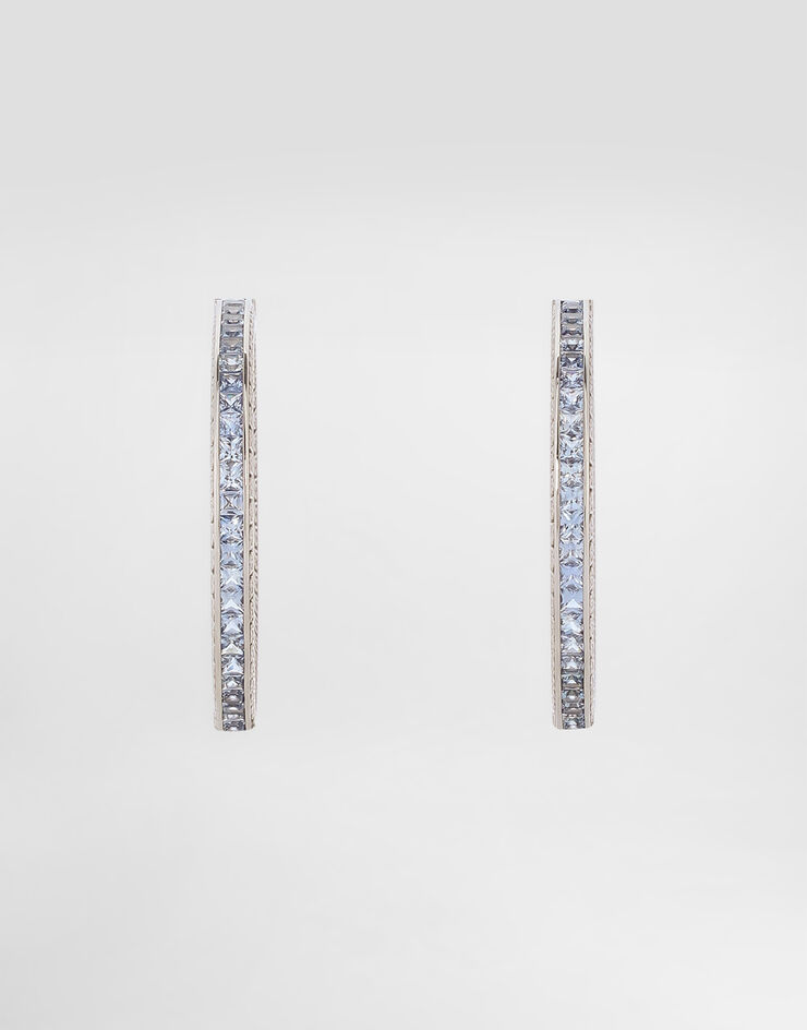 Dolce & Gabbana Ohrringe Anna aus Weißgold 18 kt mit blauen Saphiren Weiss WEQA4GWSALB