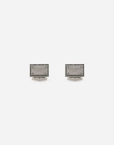 Dolce & Gabbana Gemelos con placa con logotipo Gris WFQ1X2W1111