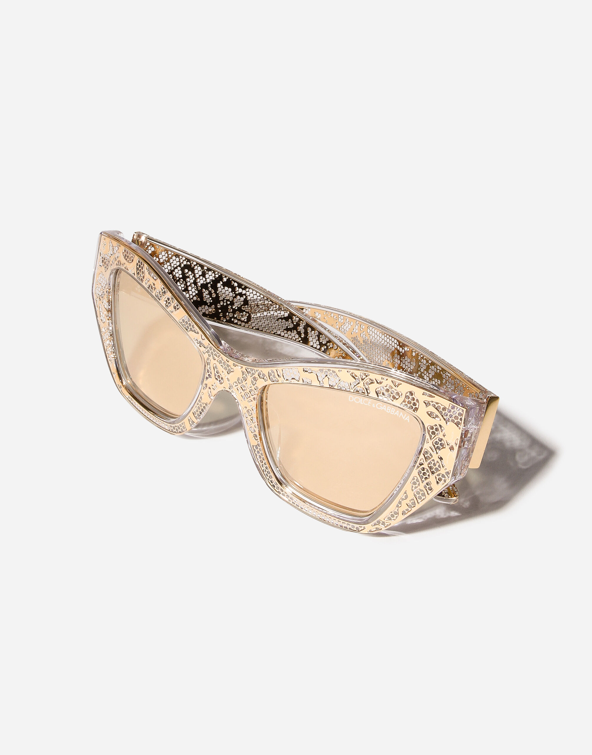 DG Lace Sunglasses in Gold for Women | Dolce&Gabbana® US