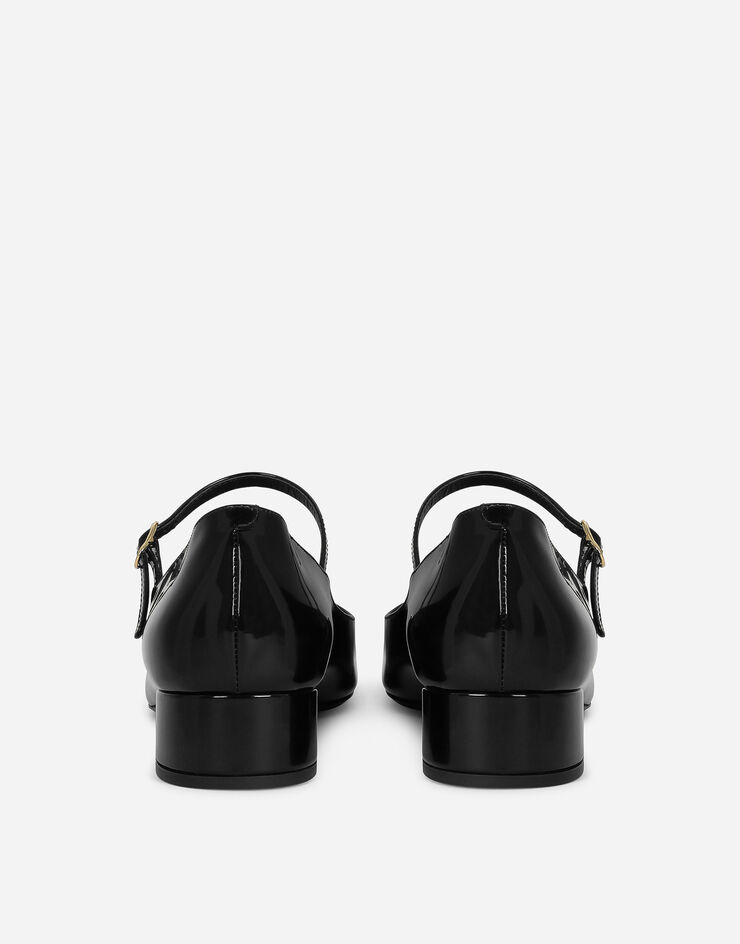 Dolce&Gabbana Polished calfskin Mary Janes Black CD1814A1037