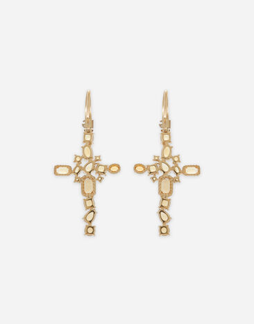Dolce & Gabbana Rainbow earrings in 18K yellow gold with citrine quartz Gold WERA3GWQC01