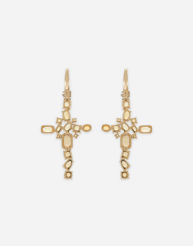 Dolce & Gabbana Orecchini Anna in oro giallo 18kt con quarzi citrini Gold WERA3GWQC01