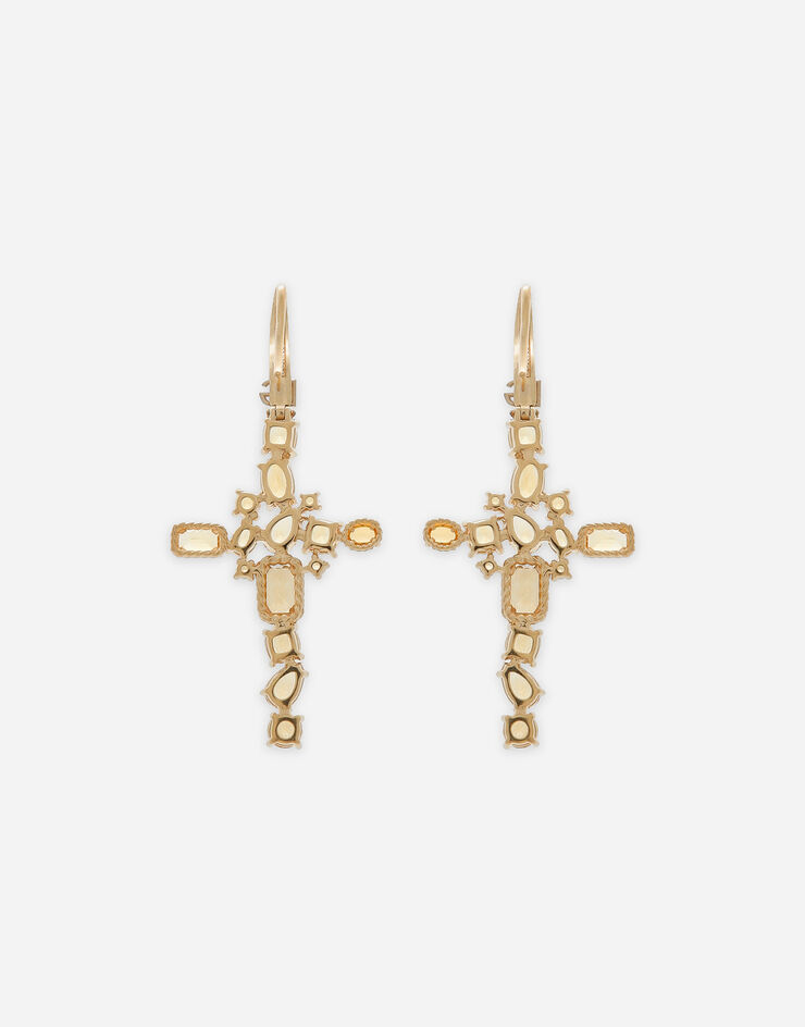 Dolce & Gabbana Anna earrings in yellow gold 18kt with citrine quartzes Dorado WERA3GWQC01