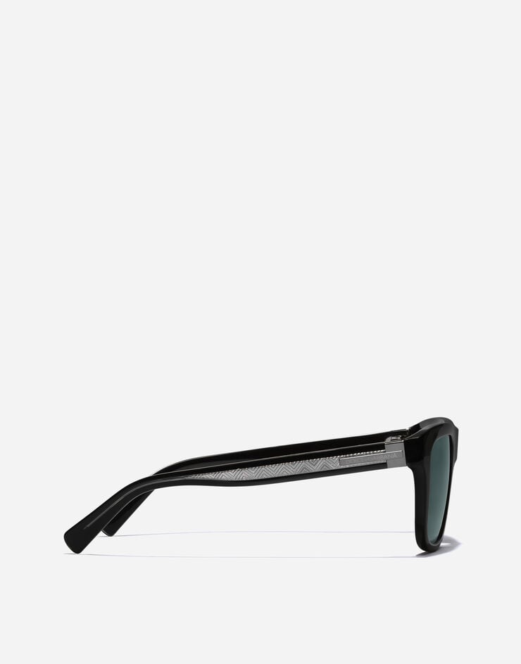 Dolce & Gabbana Lunettes de soleil à motif Maiolica Corallo Dolce & Gabbana Lunettes de soleil à motif Maiolica Corallo Black VG4545VP171