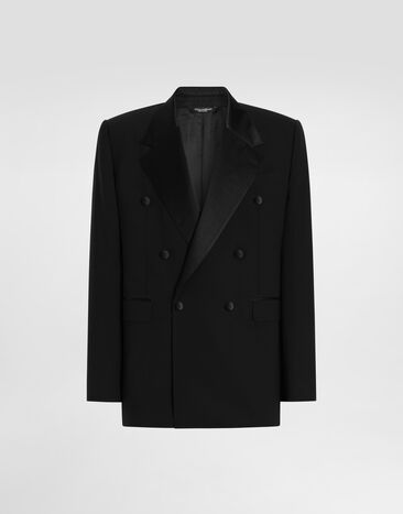 Dolce & Gabbana Palermo double-breasted tuxedo jacket in virgin wool Dolce & Gabbana Palermo double-breasted tuxedo jacket in virgin wool G2VN7TGK449