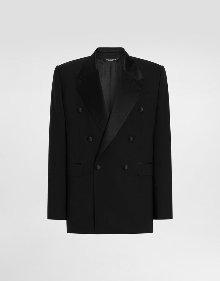 Dolce & Gabbana Palermo double-breasted tuxedo jacket in virgin wool Dolce & Gabbana Palermo double-breasted tuxedo jacket in virgin wool G2VN7TGK449