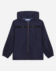 Dolce & Gabbana K-way in nylon con logo Dolce&Gabbana Blu L4JC28G7L2F