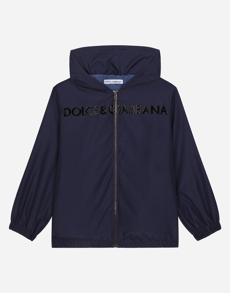 Dolce & Gabbana ウィンドブレーカー ナイロン ドルチェ＆ガッバーナロゴ ブルー L4JC28G7L2F