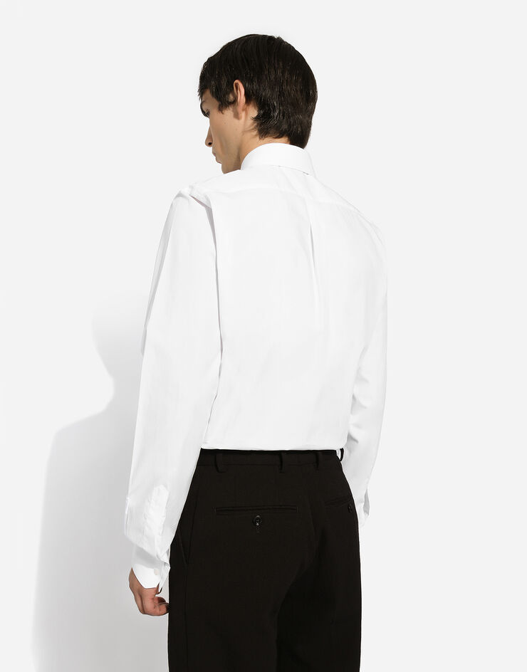Dolce&Gabbana Cotton Martini-fit shirt Weiss G5JL8TGG865