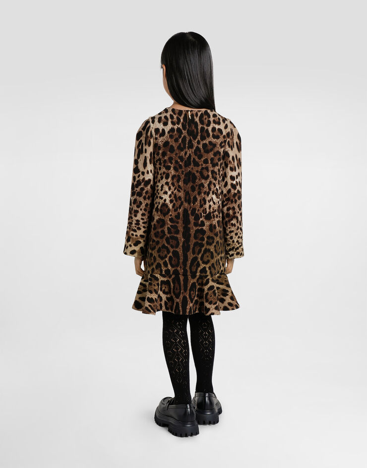 Dolce & Gabbana Leo-print double crêpe dress Print L54DK7FS2A3