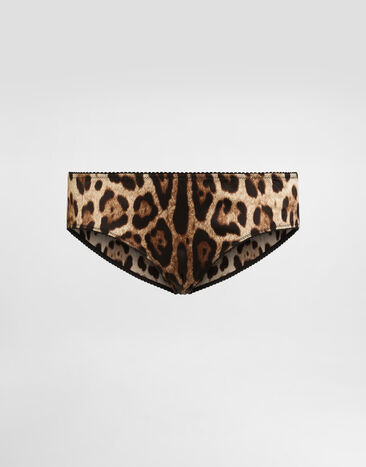 Dolce & Gabbana Leopard-print satin panties Print O2B23TONO21