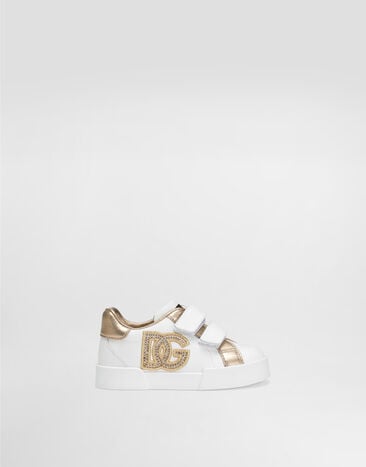 Dolce & Gabbana Sneakers in calfskin and laminate White DN0227AW616