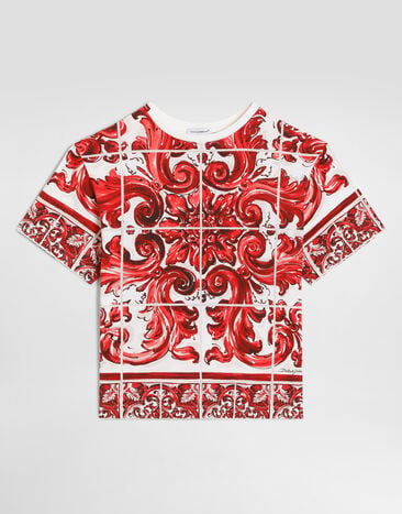 Dolce & Gabbana Majolica-print jersey t-shirt Multicolor L4JTHVII7KX