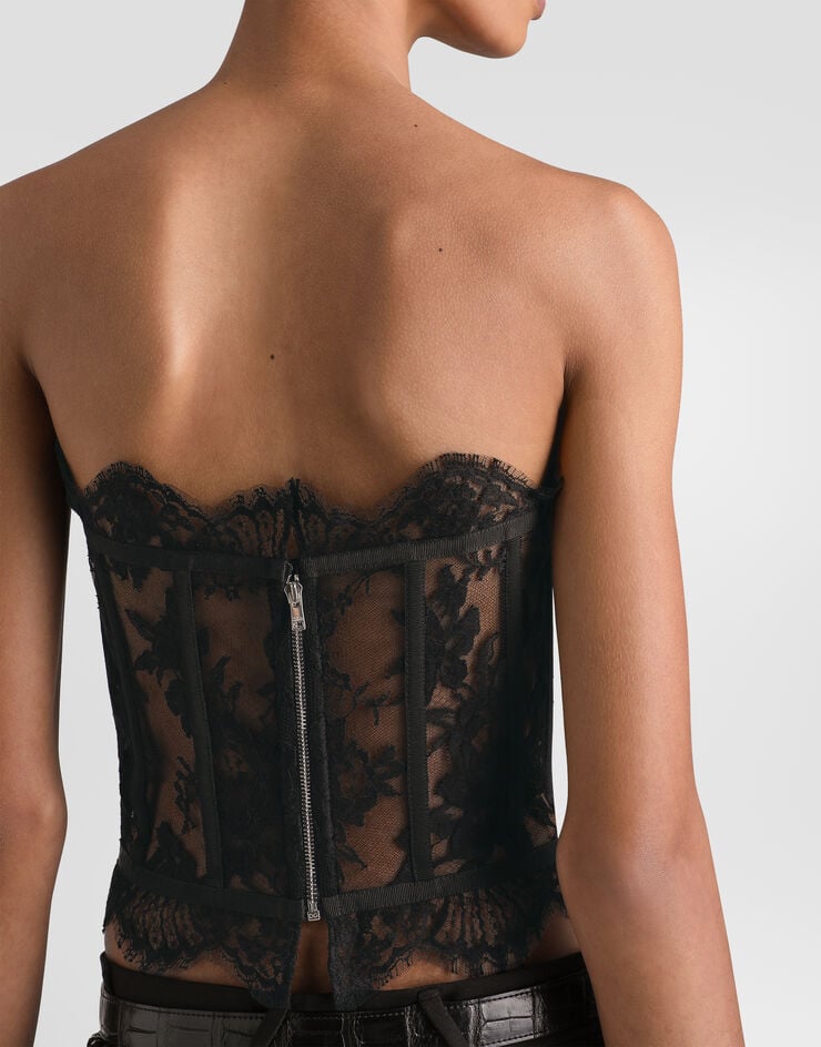 Dolce & Gabbana Lace bustier Black F72X4THLMQJ