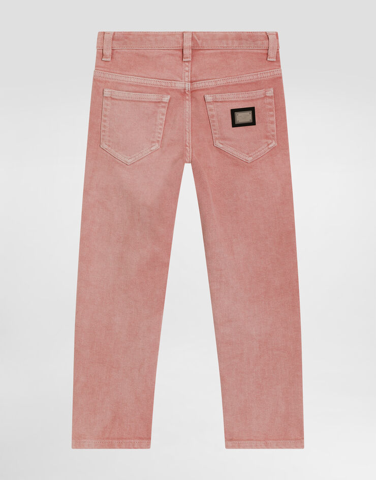 Dolce & Gabbana 5-pocket denim jeans with branded tag Multicolor L52F76LDD15