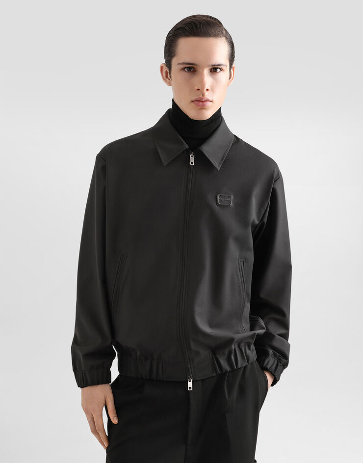 Dolce & Gabbana 标牌羊毛帆布外套 灰 G9BMUTFURK8