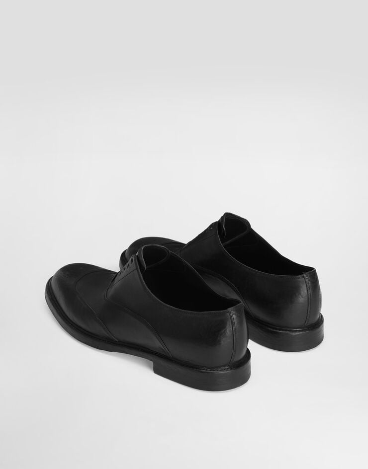 Dolce & Gabbana Washed calfskin laced shoes Black A20206A0096