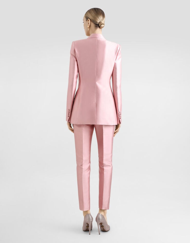 Dolce & Gabbana Silk shantung trousers Pink FTAM2TFU1JK