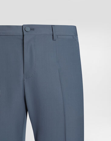 Dolce & Gabbana Wool poplin trousers Azure GY7BMTHU2BN
