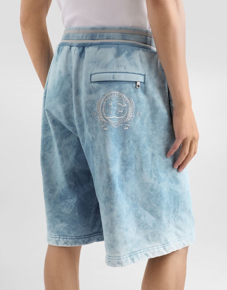 Dolce & Gabbana Treated jersey bermuda shorts Multicolor GVUZATG7PPF